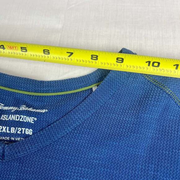 Tommy Bahama Island Zone V Neck Coastal Crest Men’s 2XLB Blue - Picture 6 of 10